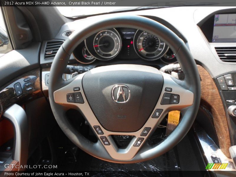 Crystal Black Pearl / Umber 2012 Acura MDX SH-AWD Advance