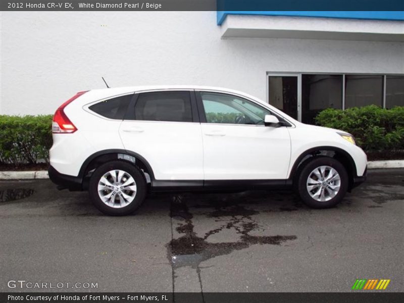 White Diamond Pearl / Beige 2012 Honda CR-V EX