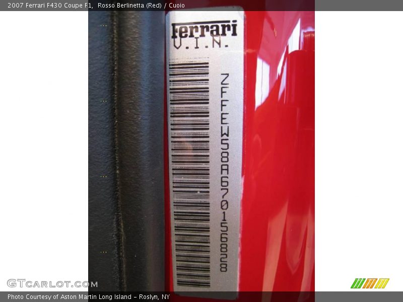 Rosso Berlinetta (Red) / Cuoio 2007 Ferrari F430 Coupe F1