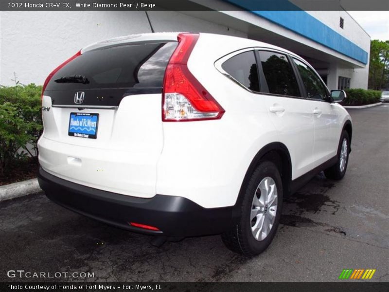 White Diamond Pearl / Beige 2012 Honda CR-V EX