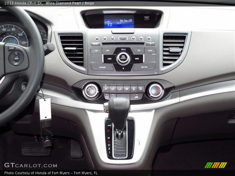 White Diamond Pearl / Beige 2012 Honda CR-V EX