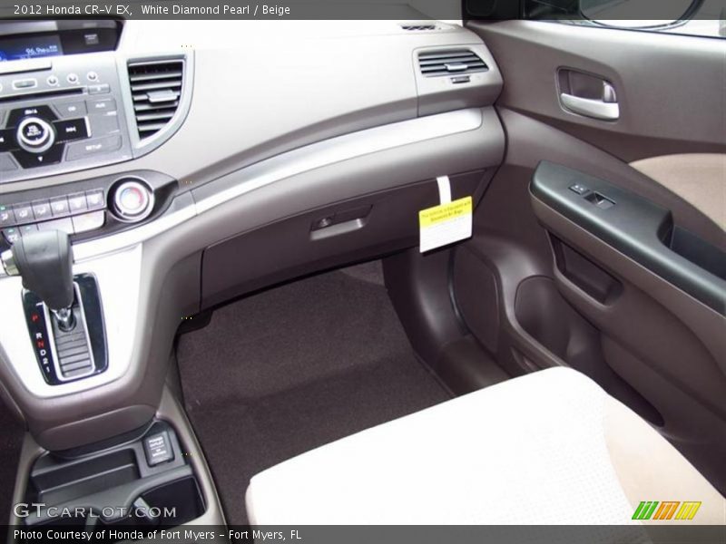 White Diamond Pearl / Beige 2012 Honda CR-V EX