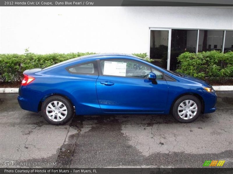 Dyno Blue Pearl / Gray 2012 Honda Civic LX Coupe