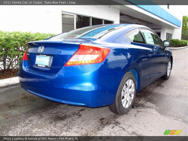 Dyno Blue Pearl / Gray 2012 Honda Civic LX Coupe