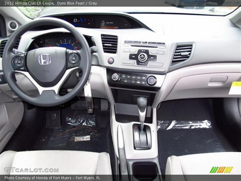 Dyno Blue Pearl / Gray 2012 Honda Civic LX Coupe
