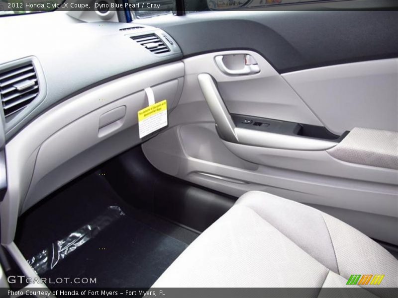 Dyno Blue Pearl / Gray 2012 Honda Civic LX Coupe