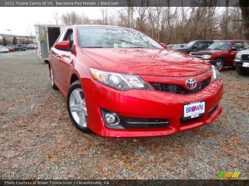 Barcelona Red Metallic / Black/Ash 2012 Toyota Camry SE V6