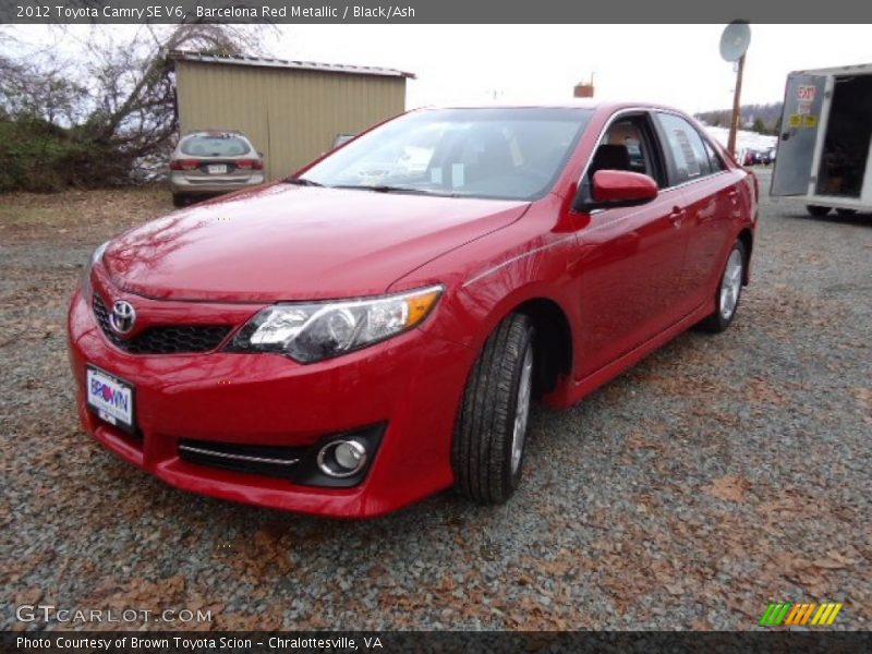 Barcelona Red Metallic / Black/Ash 2012 Toyota Camry SE V6
