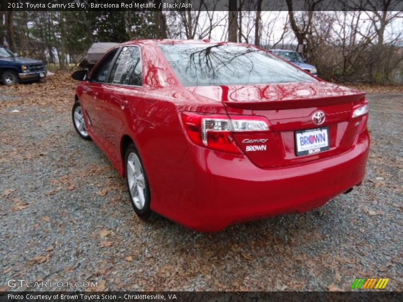 Barcelona Red Metallic / Black/Ash 2012 Toyota Camry SE V6