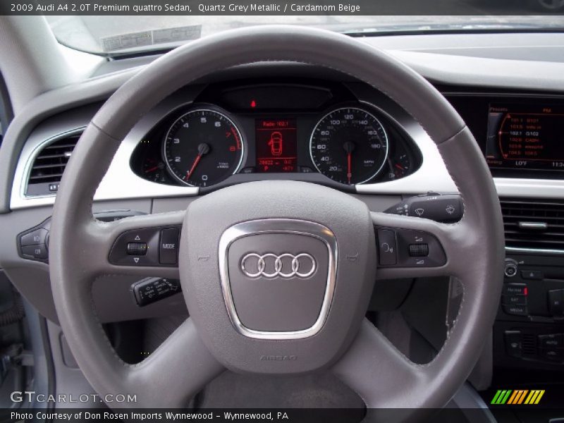 Quartz Grey Metallic / Cardamom Beige 2009 Audi A4 2.0T Premium quattro Sedan