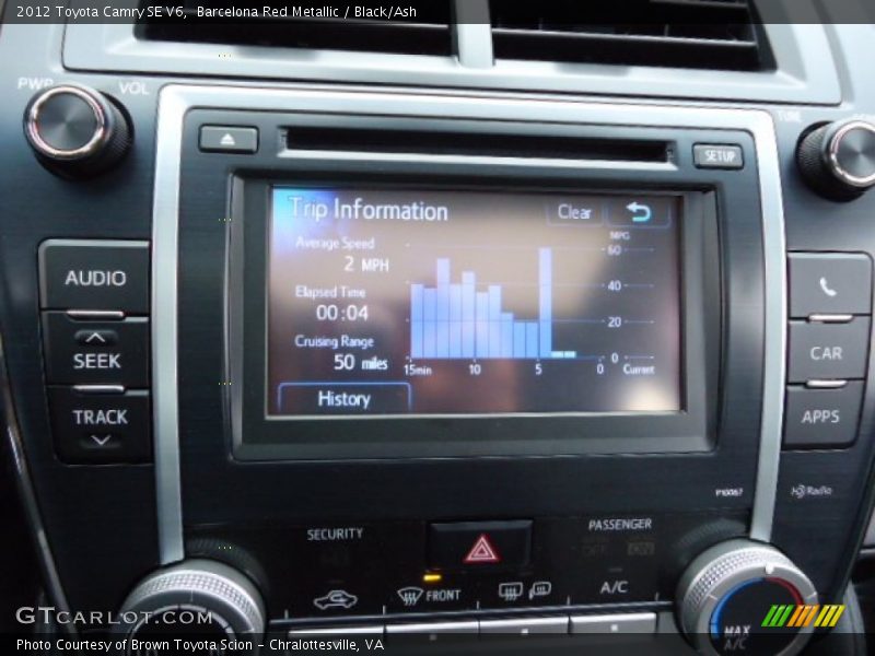 Barcelona Red Metallic / Black/Ash 2012 Toyota Camry SE V6