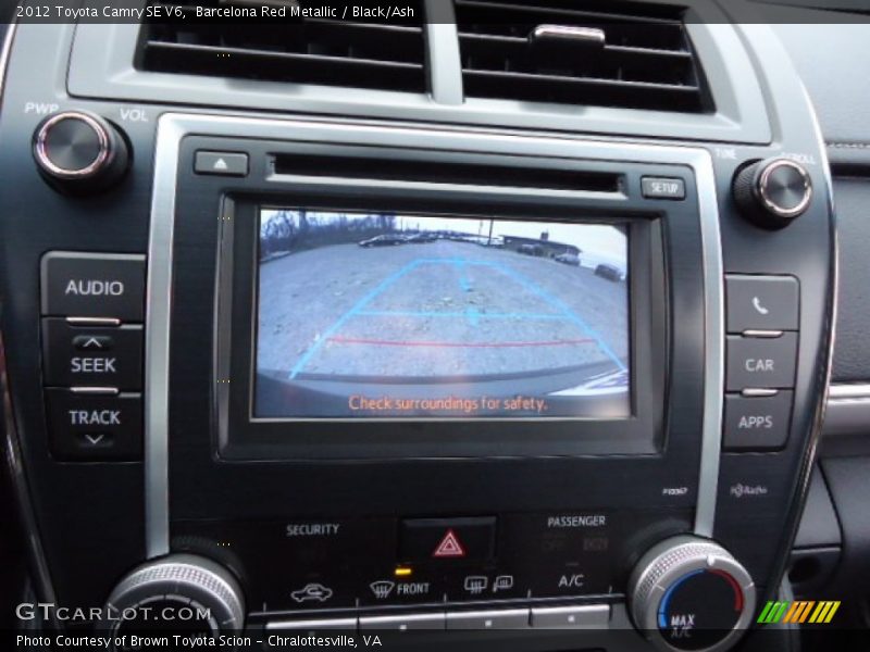 Barcelona Red Metallic / Black/Ash 2012 Toyota Camry SE V6