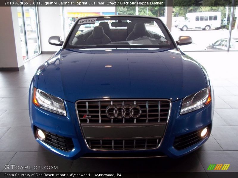 Sprint Blue Pearl Effect / Black Silk Nappa Leather 2010 Audi S5 3.0 TFSI quattro Cabriolet
