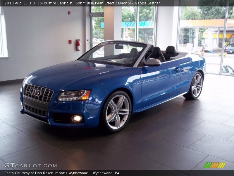 Sprint Blue Pearl Effect / Black Silk Nappa Leather 2010 Audi S5 3.0 TFSI quattro Cabriolet