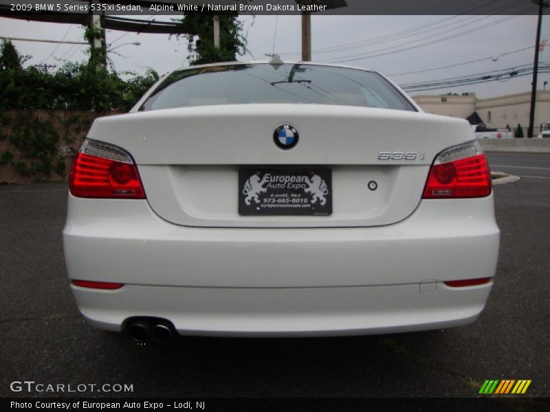 Alpine White / Natural Brown Dakota Leather 2009 BMW 5 Series 535xi Sedan