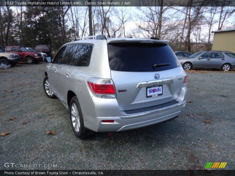 Classic Silver Metallic / Ash 2012 Toyota Highlander Hybrid Limited 4WD
