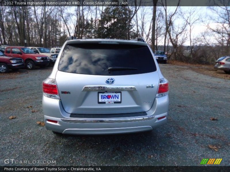 Classic Silver Metallic / Ash 2012 Toyota Highlander Hybrid Limited 4WD
