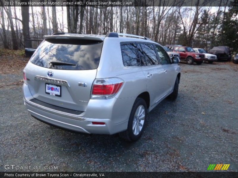 Classic Silver Metallic / Ash 2012 Toyota Highlander Hybrid Limited 4WD