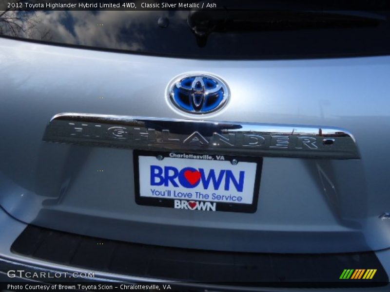 Classic Silver Metallic / Ash 2012 Toyota Highlander Hybrid Limited 4WD