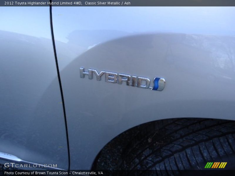 Classic Silver Metallic / Ash 2012 Toyota Highlander Hybrid Limited 4WD