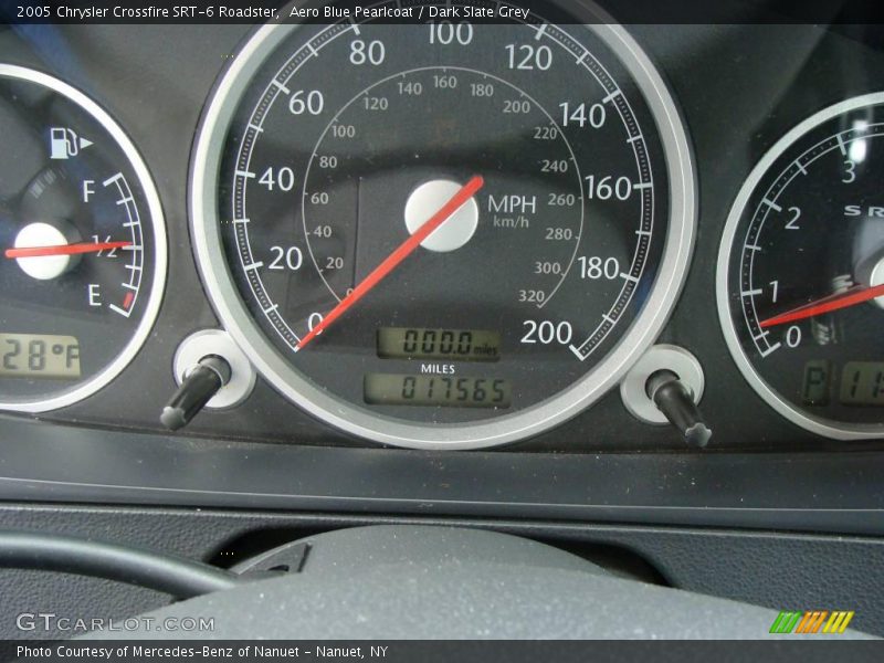 Aero Blue Pearlcoat / Dark Slate Grey 2005 Chrysler Crossfire SRT-6 Roadster