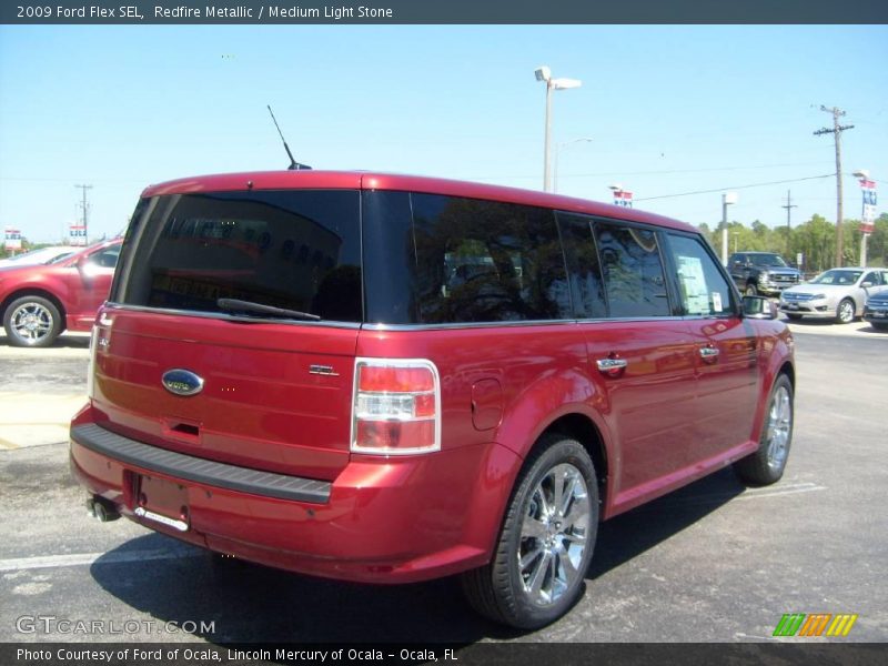 Redfire Metallic / Medium Light Stone 2009 Ford Flex SEL