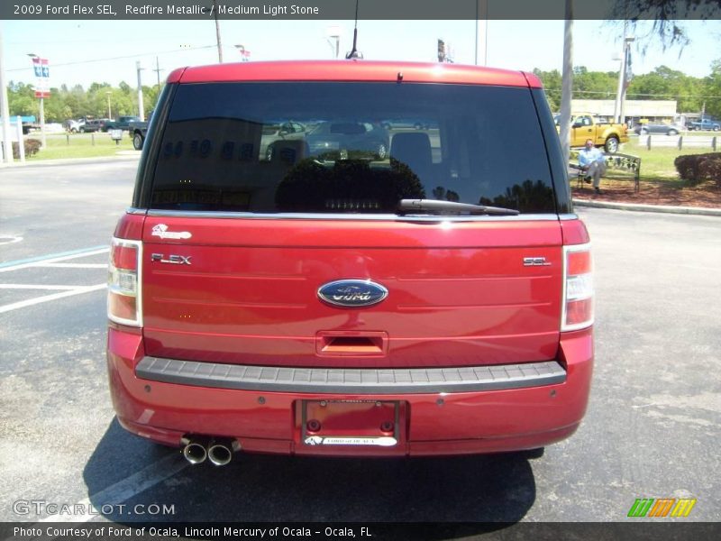 Redfire Metallic / Medium Light Stone 2009 Ford Flex SEL