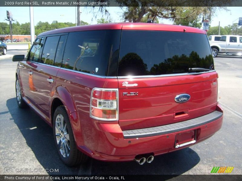 Redfire Metallic / Medium Light Stone 2009 Ford Flex SEL