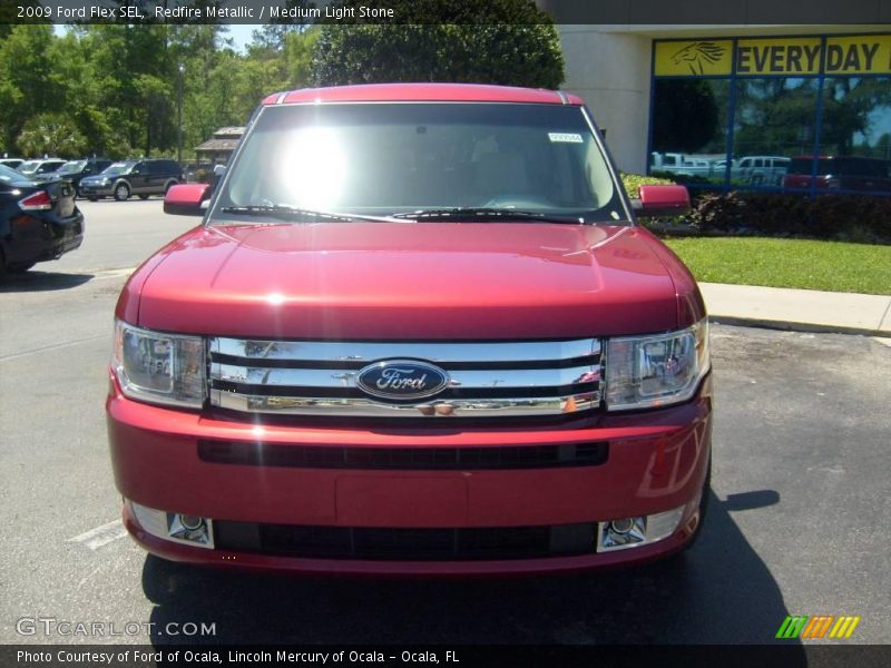 Redfire Metallic / Medium Light Stone 2009 Ford Flex SEL