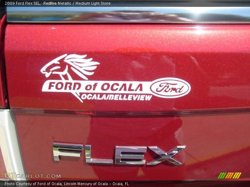 Redfire Metallic / Medium Light Stone 2009 Ford Flex SEL