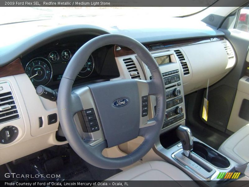 Redfire Metallic / Medium Light Stone 2009 Ford Flex SEL