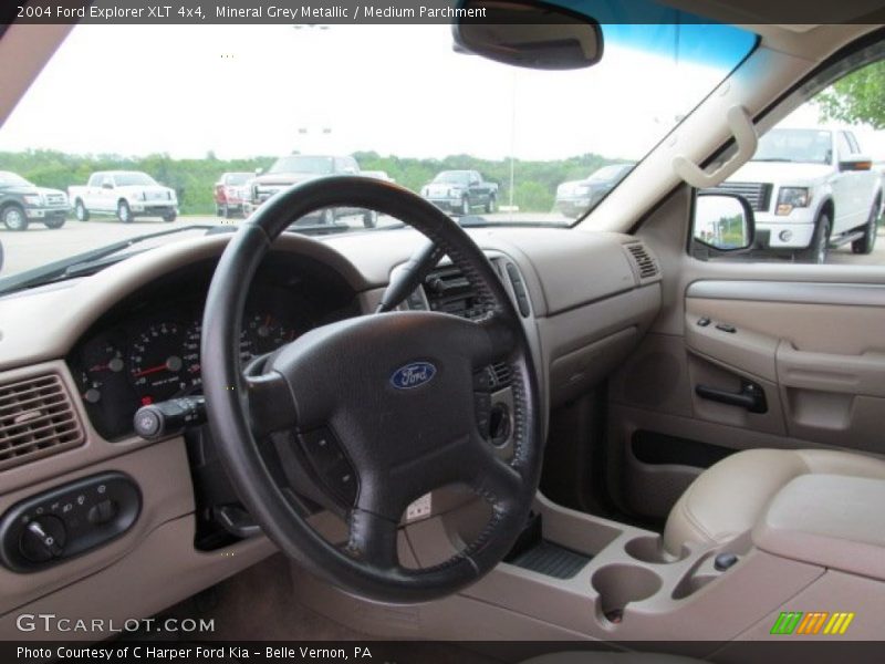 Mineral Grey Metallic / Medium Parchment 2004 Ford Explorer XLT 4x4