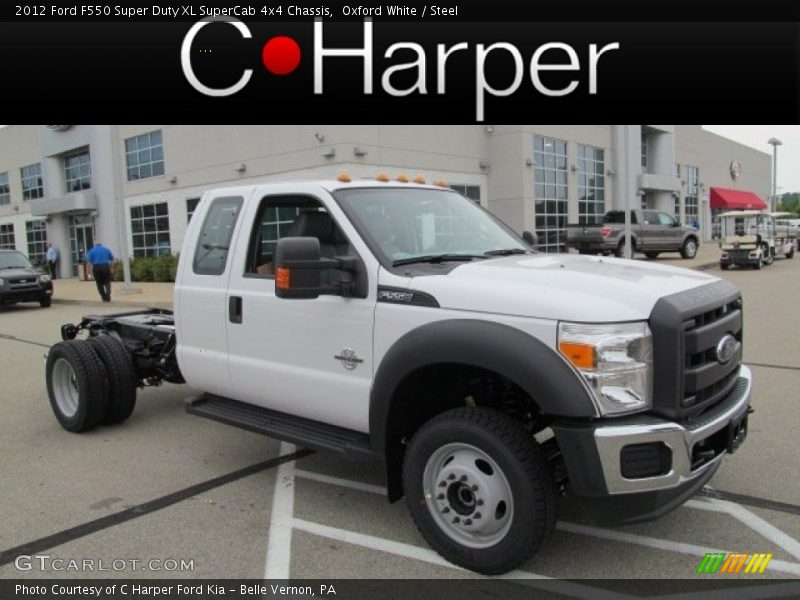 Oxford White / Steel 2012 Ford F550 Super Duty XL SuperCab 4x4 Chassis