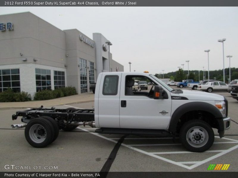 Oxford White / Steel 2012 Ford F550 Super Duty XL SuperCab 4x4 Chassis