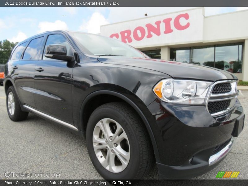Brilliant Black Crystal Pearl / Black 2012 Dodge Durango Crew