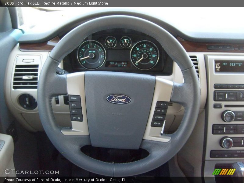 Redfire Metallic / Medium Light Stone 2009 Ford Flex SEL