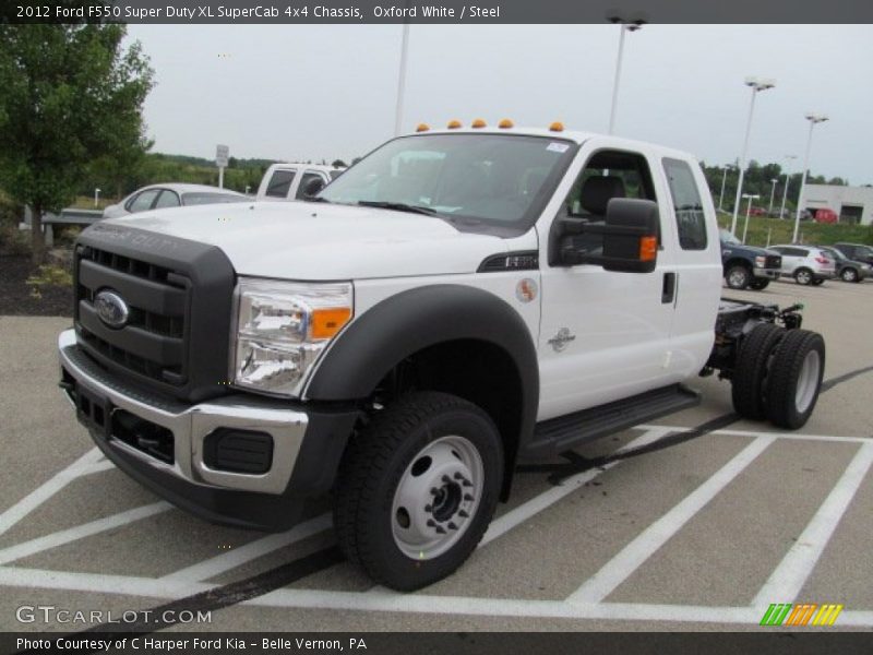 Oxford White / Steel 2012 Ford F550 Super Duty XL SuperCab 4x4 Chassis