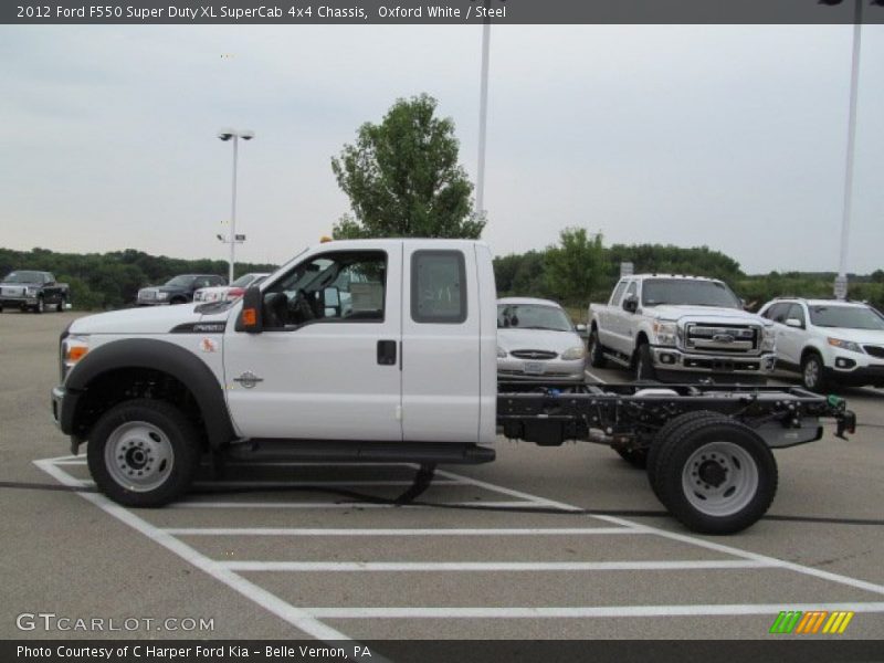 Oxford White / Steel 2012 Ford F550 Super Duty XL SuperCab 4x4 Chassis