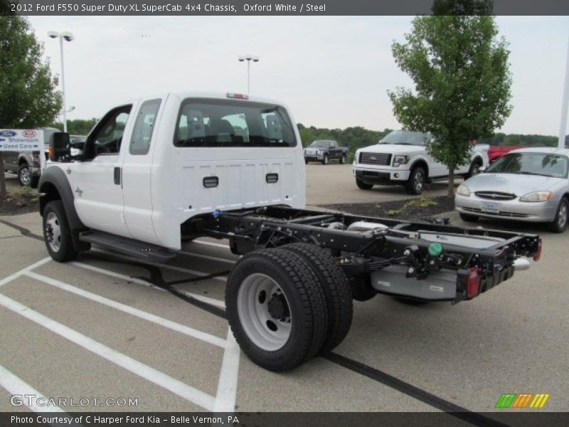 Oxford White / Steel 2012 Ford F550 Super Duty XL SuperCab 4x4 Chassis