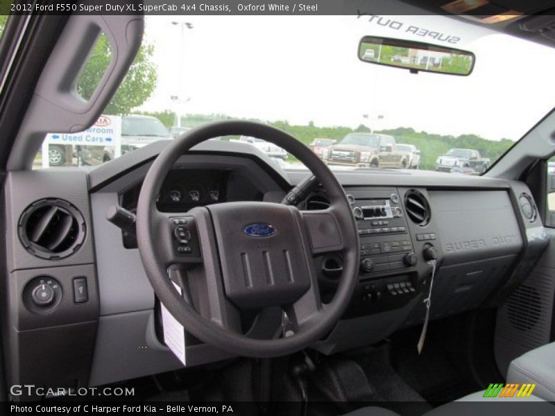 Oxford White / Steel 2012 Ford F550 Super Duty XL SuperCab 4x4 Chassis