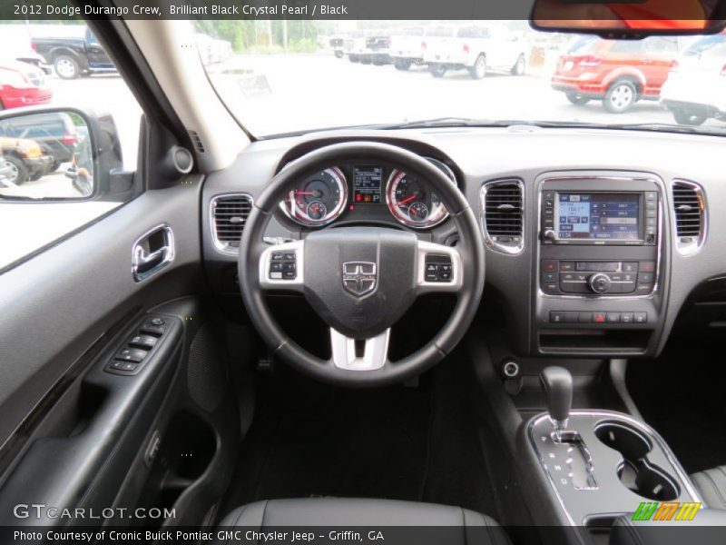 Brilliant Black Crystal Pearl / Black 2012 Dodge Durango Crew