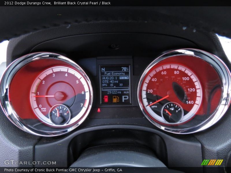 Brilliant Black Crystal Pearl / Black 2012 Dodge Durango Crew