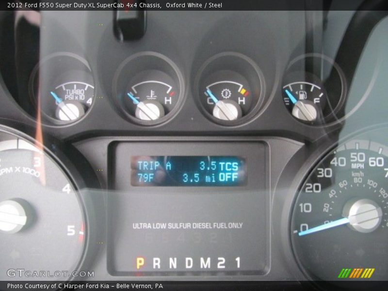 Oxford White / Steel 2012 Ford F550 Super Duty XL SuperCab 4x4 Chassis
