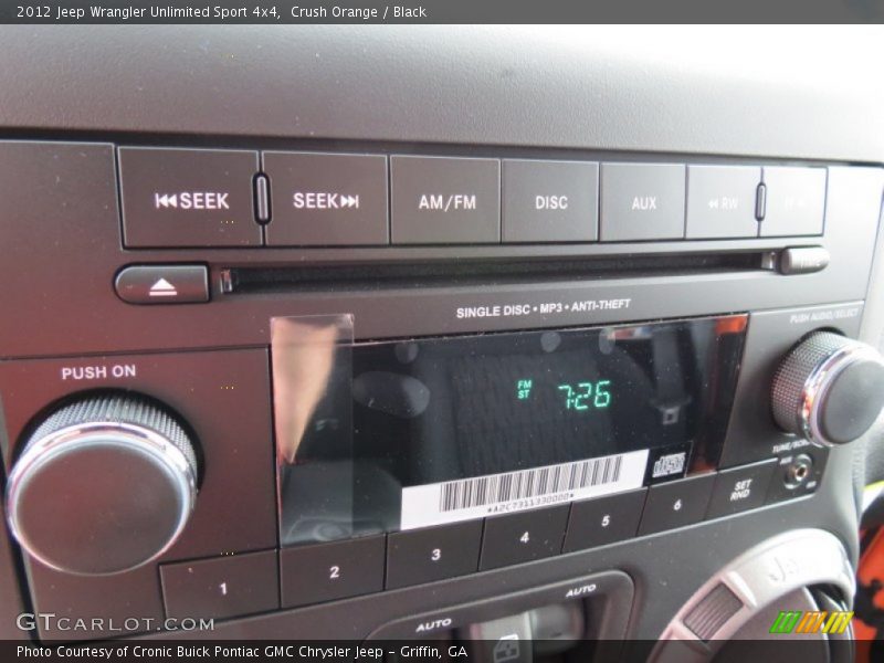 Audio System of 2012 Wrangler Unlimited Sport 4x4