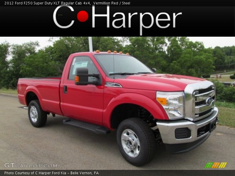 Vermillion Red / Steel 2012 Ford F250 Super Duty XLT Regular Cab 4x4