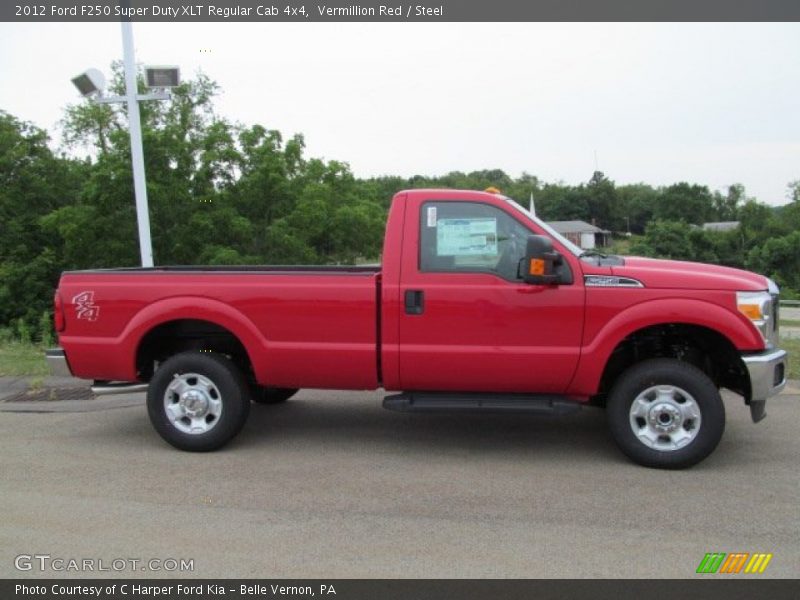 Vermillion Red / Steel 2012 Ford F250 Super Duty XLT Regular Cab 4x4