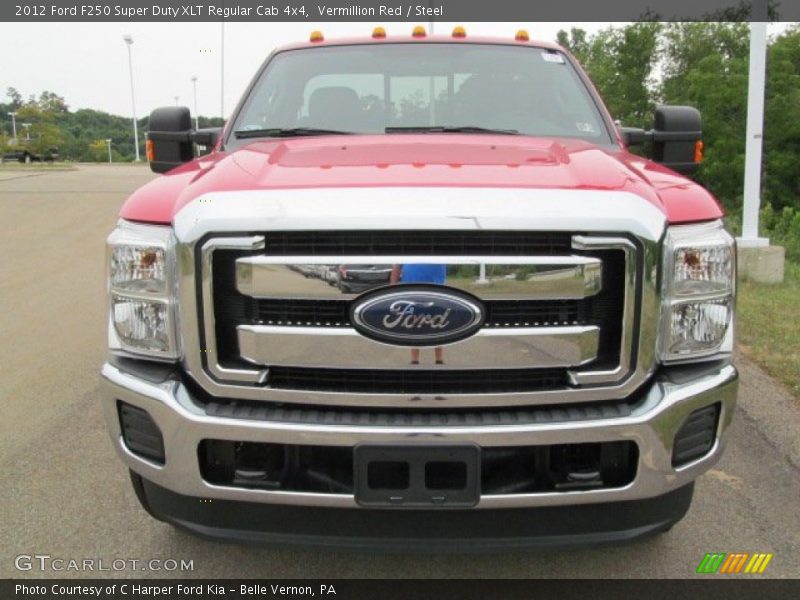 Vermillion Red / Steel 2012 Ford F250 Super Duty XLT Regular Cab 4x4