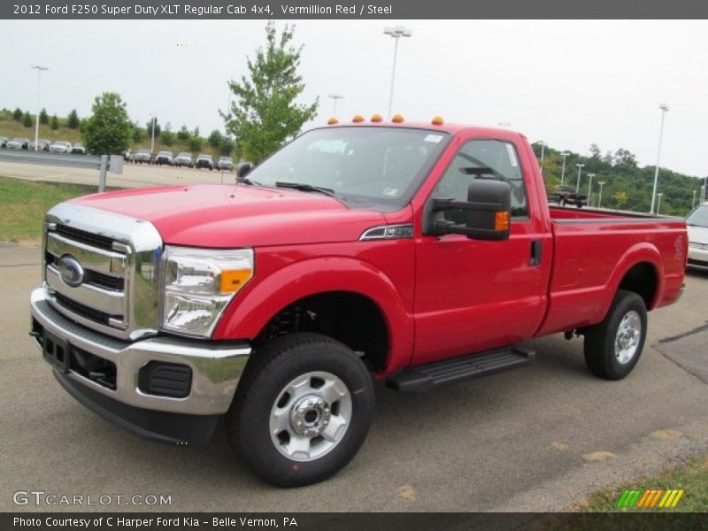 Vermillion Red / Steel 2012 Ford F250 Super Duty XLT Regular Cab 4x4