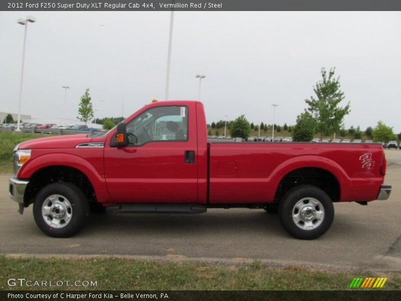 Vermillion Red / Steel 2012 Ford F250 Super Duty XLT Regular Cab 4x4