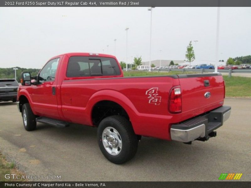 Vermillion Red / Steel 2012 Ford F250 Super Duty XLT Regular Cab 4x4